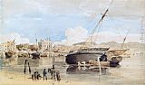 Thomas Girtin Famous Paintings - Weymouth Harbour